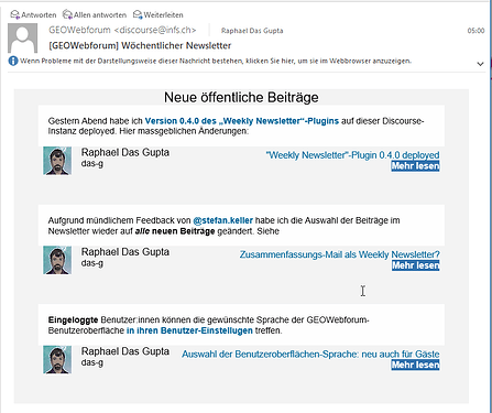 Screenshot des Newsletters von heute 2024-08-19 05:00
